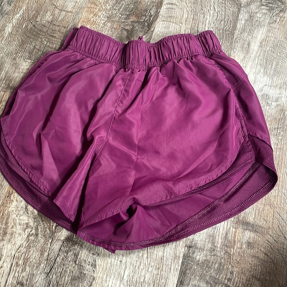 women’s athletic purple shorts